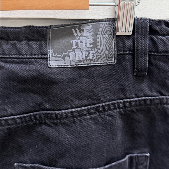 We The Free Wild Roses black denim Midi Skirt - Picture 8 of 8